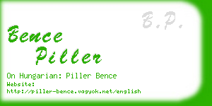 bence piller business card